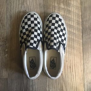 Checkered Slip On Vans